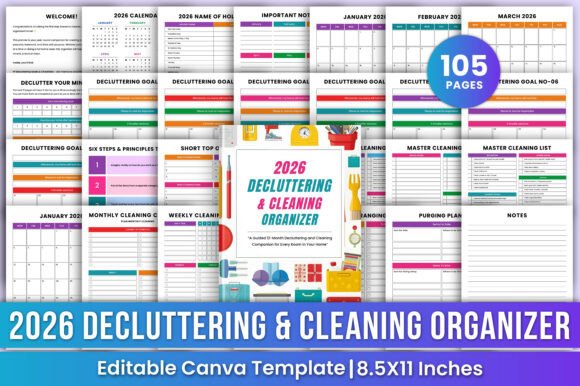 2026 Decluttering Cleaning Organizer