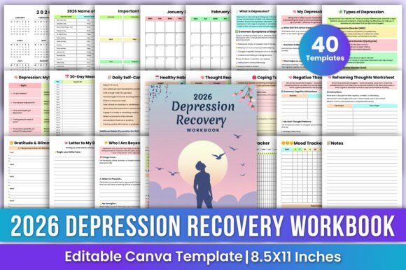2026 Depression Recovery Workbook Canva