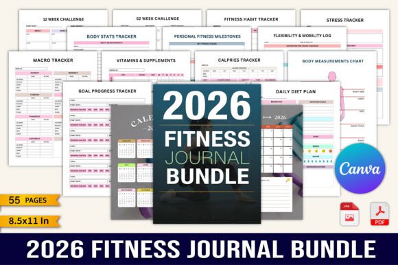 2026 Fitness Journal Bundle: Your Ultimate Guide to Staying Organized and Motivated