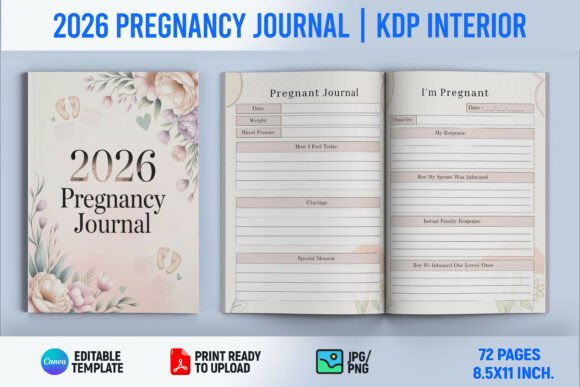 2026 Pregnancy Journal KDP Interior