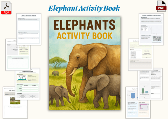 Elephants Activity Book: A Practical Learning Tool for Educators, Parents, and Young Nature Enthusiasts