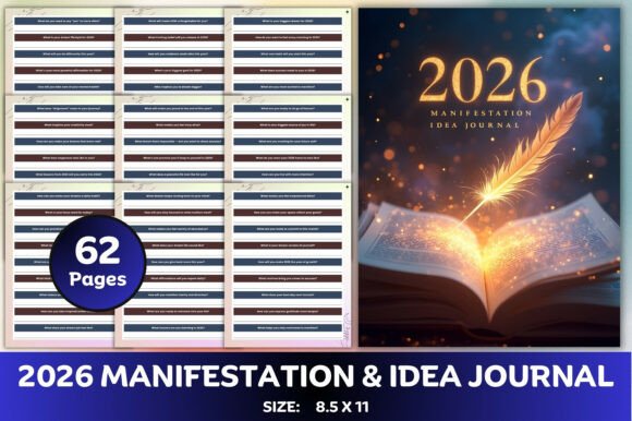 Manifest Your Dream Life in 2026 with the 2026 Manifestation Idea Journal