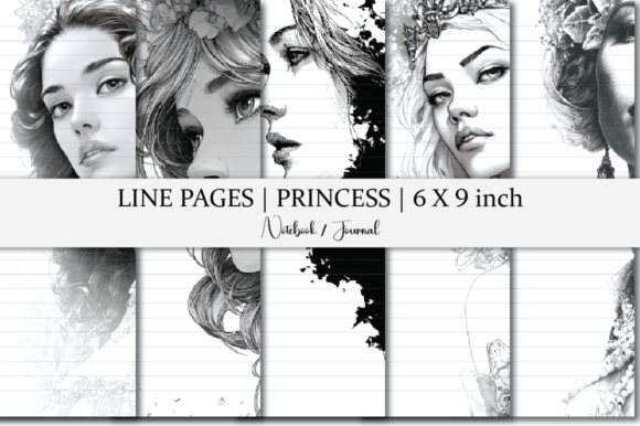 Princess Notebook Line Pages