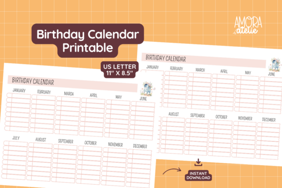 Stay Organized with Your Birthday Calendar Printable